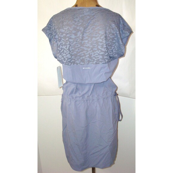 NWT New Womens Columbia Peak to Point Dress M Logo Purple Open Lace Back Cooling - Picture 8 of 11